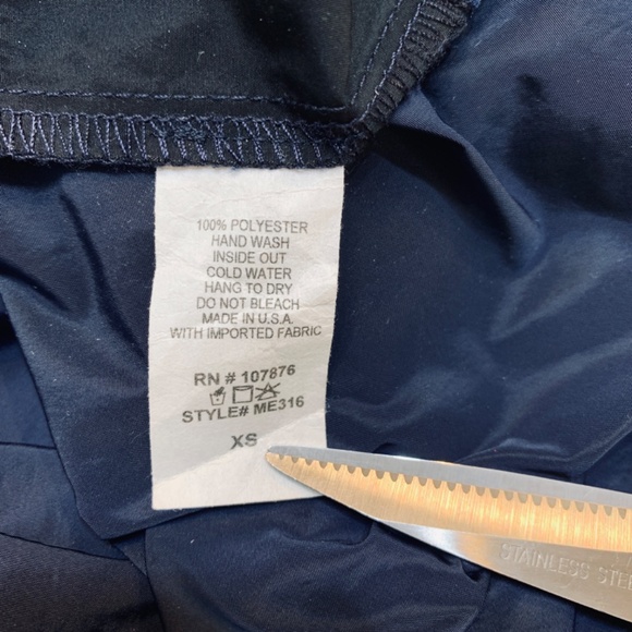 Sun Kim Dress XS Navy Blue Parachute Bubble Hem Lagenlook Artsy Modest - Picture 10 of 11